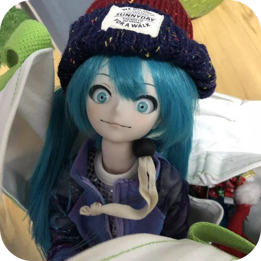 👒 Стикер «Creepy Miku Doll» для Telegram