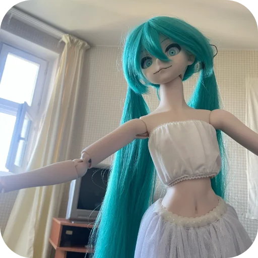 👗 Стикер «Creepy Miku Doll» для Telegram