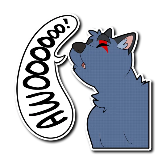 🐺 Стикер «Crimsonred and Kay» для Telegram