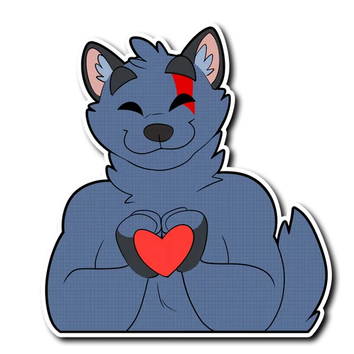 ❤ Стикер «Crimsonred and Kay» для Telegram