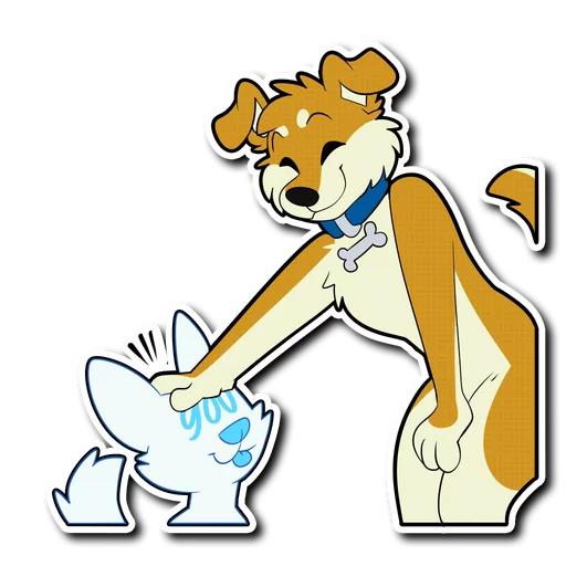 🐶 Стикер «Crimsonred and Kay» для Telegram