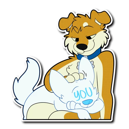 🐶 Стикер «Crimsonred and Kay» для Telegram