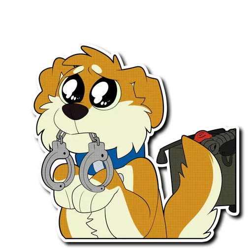 🐶 Стикер «Crimsonred and Kay» для Telegram