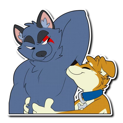 👃 Стикер «Crimsonred and Kay» для Telegram