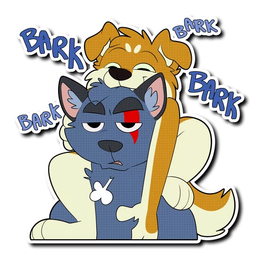 😑 Стикер «Crimsonred and Kay» для Telegram