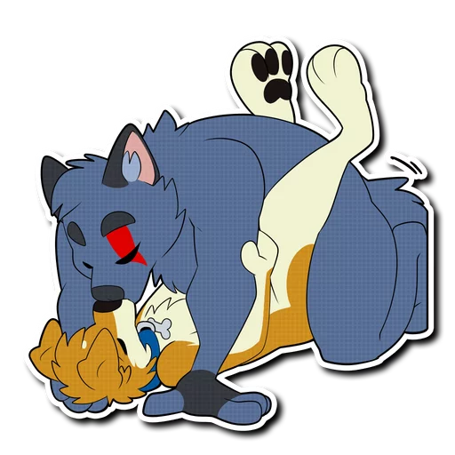 💦 Стикер «Crimsonred and Kay» для Telegram