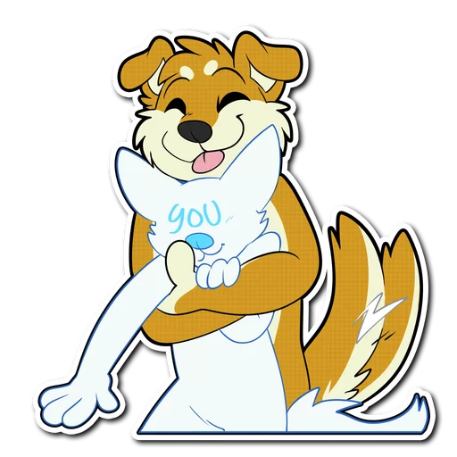 🤗 Стикер «Crimsonred and Kay» для Telegram