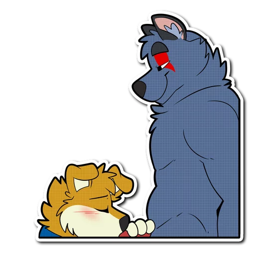 💦 Стикер «Crimsonred and Kay» для Telegram