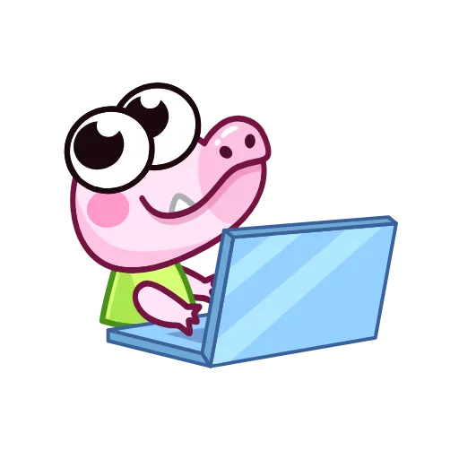 👨‍💻 Стикер «Крокодильчик» для Telegram
