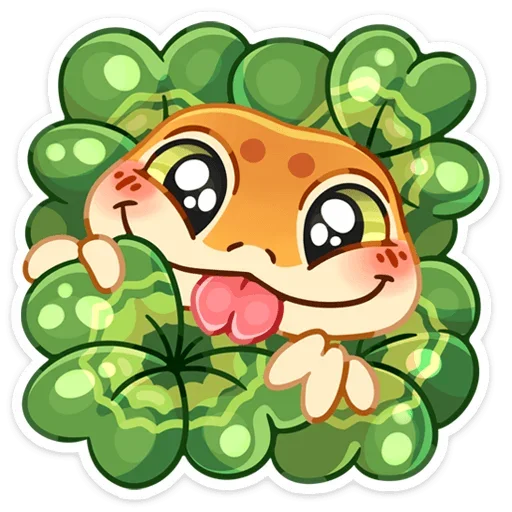 🤞 Стикер «Круассанчик • Croissant gecko» для Telegram