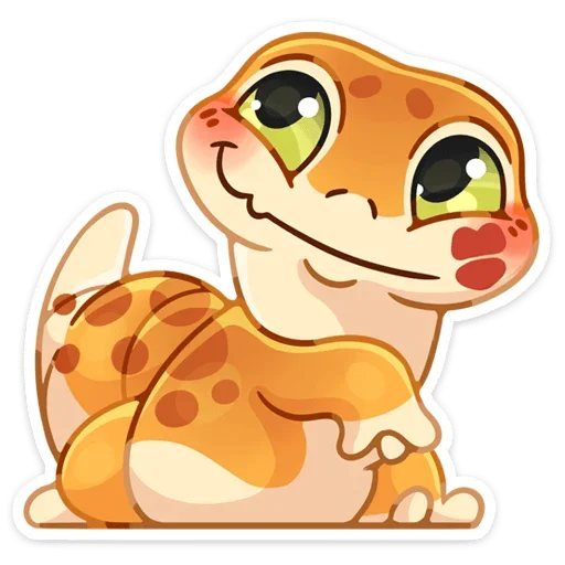 ☺ Стикер «Круассанчик • Croissant gecko» для Telegram