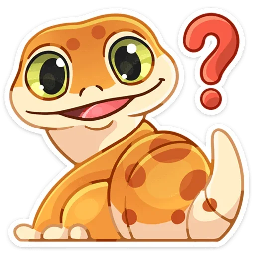 ❓ Стикер «Круассанчик • Croissant gecko» для Telegram