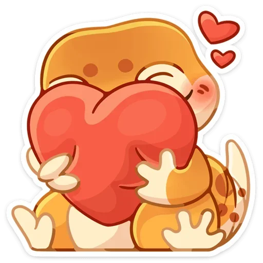 ❤ Стикер «Круассанчик • Croissant gecko» для Telegram