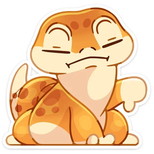 👎 Стикер «Круассанчик • Croissant gecko» для Telegram