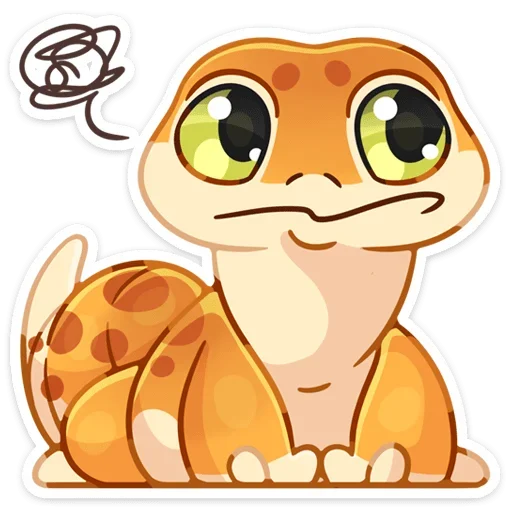 😕 Стикер «Круассанчик • Croissant gecko» для Telegram