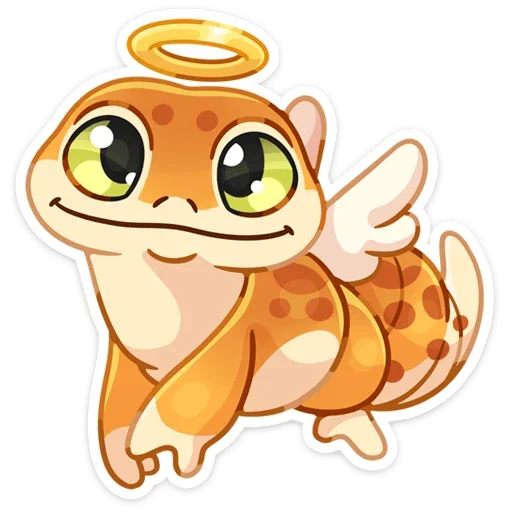 😇 Стикер «Круассанчик • Croissant gecko» для Telegram