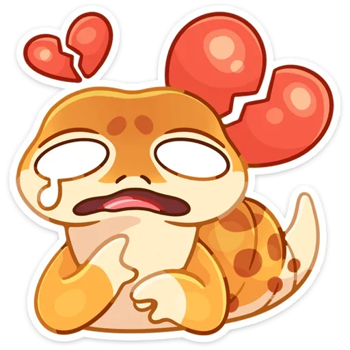 😢 Стикер «Круассанчик • Croissant gecko» для Telegram