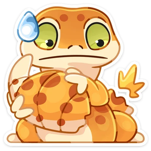 😐 Стикер «Круассанчик • Croissant gecko» для Telegram