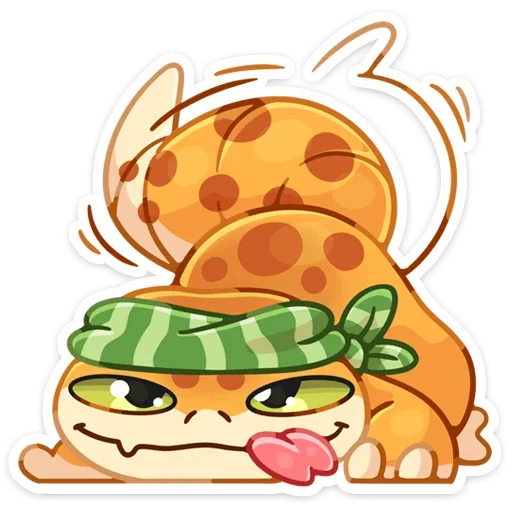 ☺ Стикер «Круассанчик • Croissant gecko» для Telegram