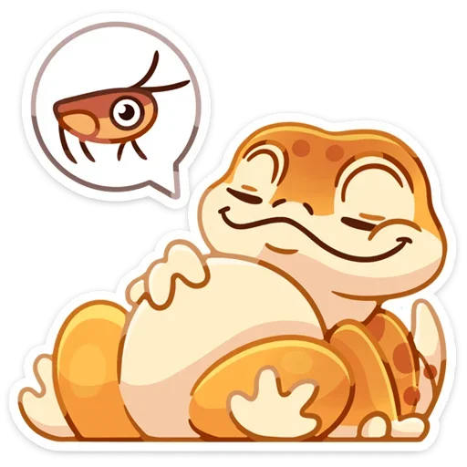 ☺ Стикер «Круассанчик • Croissant gecko» для Telegram