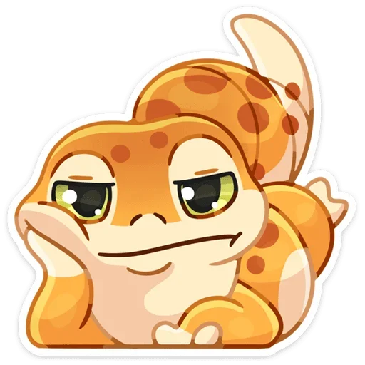 ☹ Стикер «Круассанчик • Croissant gecko» для Telegram