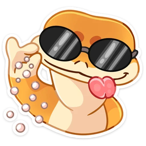 😎 Стикер «Круассанчик • Croissant gecko» для Telegram