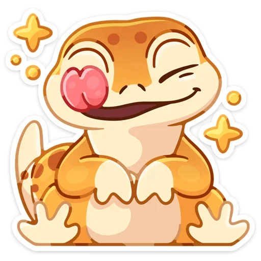 😋 Стикер «Круассанчик • Croissant gecko» для Telegram