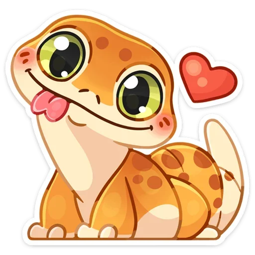 Стикерпак Круассанчик • Croissant gecko для Telegram — скачать
