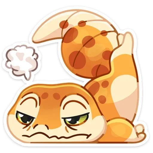 😐 Стикер «Круассанчик • Croissant gecko» для Telegram