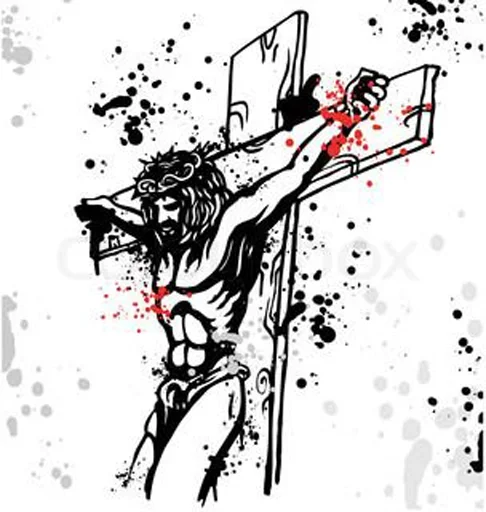 ❤ Стикер «Cross Jesus» для Telegram