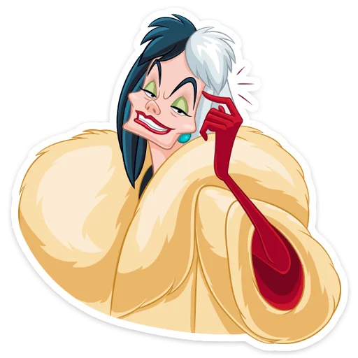 😊 Стикер «Круэлла де Виль» для Telegram