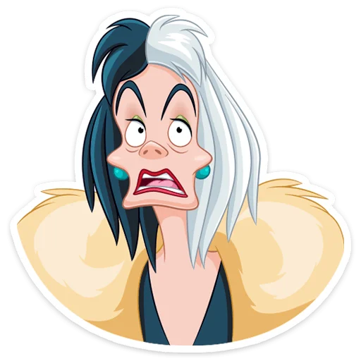 😳 Стикер «Круэлла де Виль» для Telegram