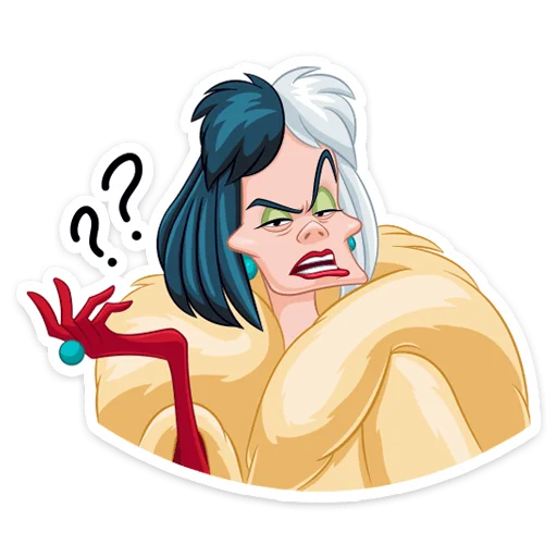 ❓ Стикер «Круэлла де Виль» для Telegram