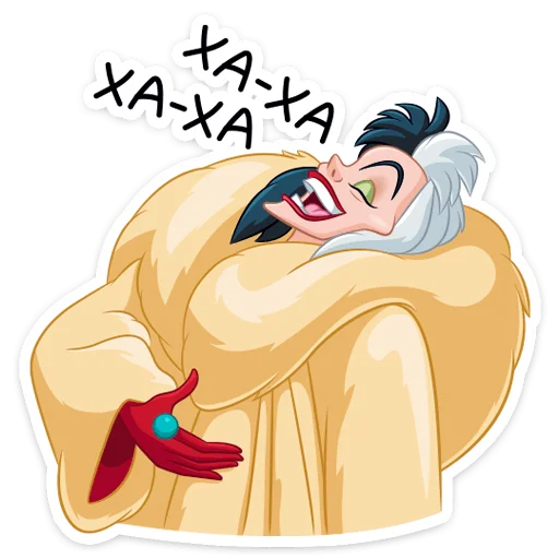 😃 Стикер «Круэлла де Виль» для Telegram
