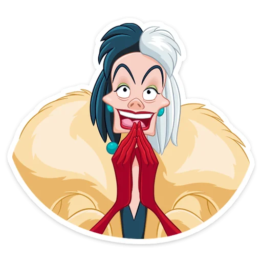 🤩 Стикер «Круэлла де Виль» для Telegram