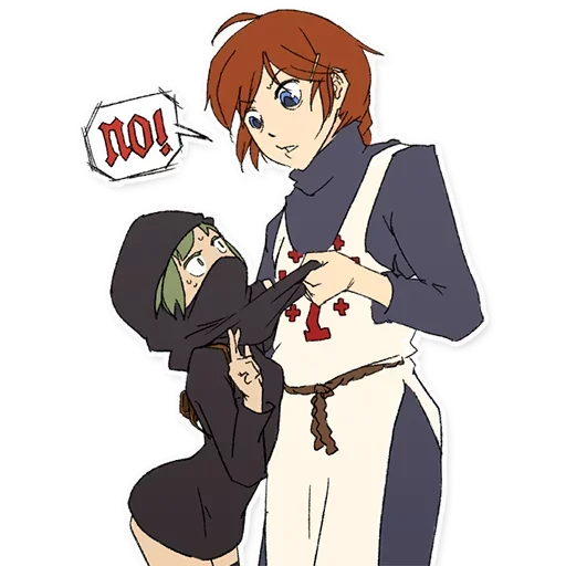👩‍👧 Стикер «Crusader onee chan» для Telegram