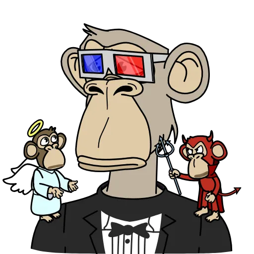 👼 Стикер «Crypto Monkey» для Telegram