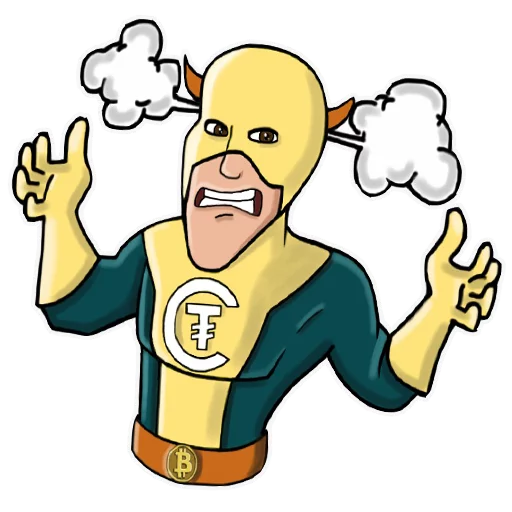 😤 Стикер «Crypto Time Man» для Telegram