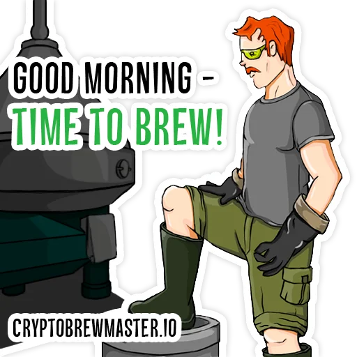 🌞 Стикер «CRYPTOBREWMASTER.IO (en)» для Telegram