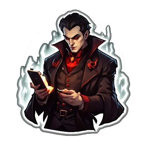 Стикерпак crypto dracula для Telegram