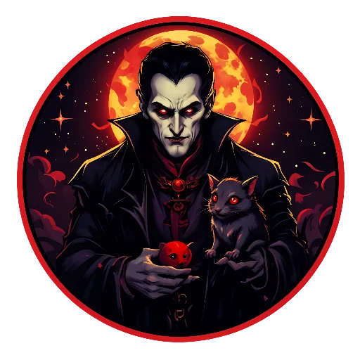 🦇 Стикер «crypto dracula» для Telegram