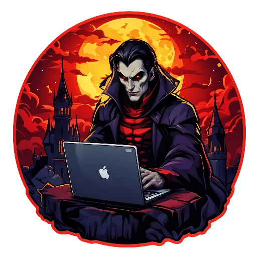 🦇 Стикер «crypto dracula» для Telegram
