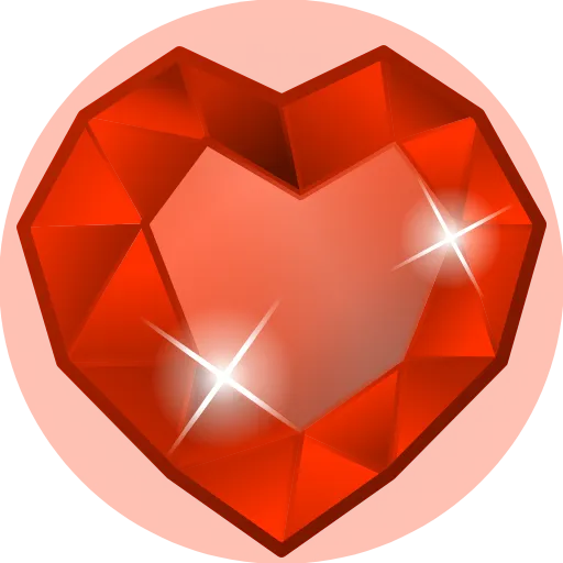 Стикер 3 Crystal Hearts ️‍