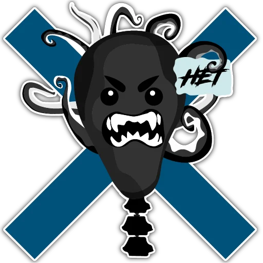 ❌ Стикер «Страшный Няха» для Telegram