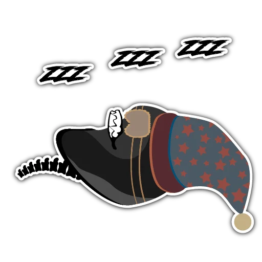 😴 Стикер «Страшный Няха» для Telegram