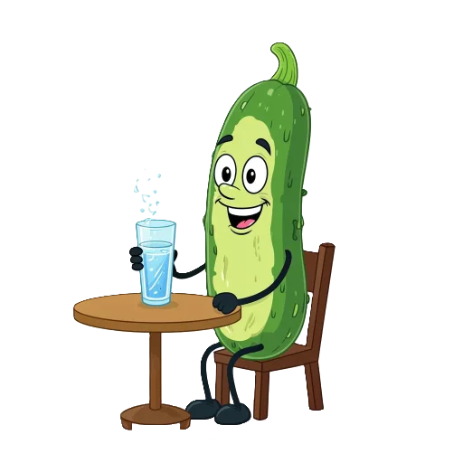 🍸 Стикер «cucumber team» для Telegram