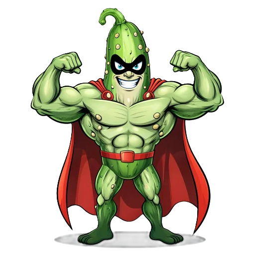 🦸 Стикер «cucumber team» для Telegram