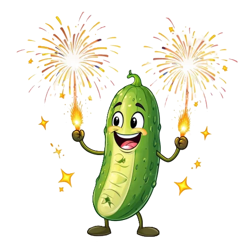 🎆 Стикер «cucumber team» для Telegram