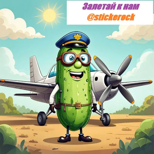 ✈ Стикер «cucumber team» для Telegram