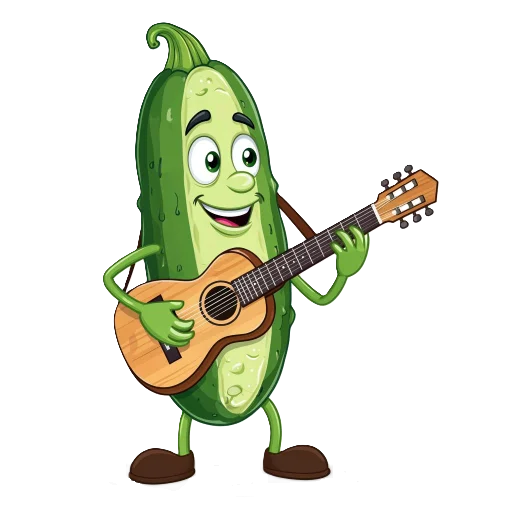 🎸 Стикер «cucumber team» для Telegram